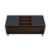 Manhattan Comfort Duane 59.05” Modern Ribbed Sideboard with Adjustable Shelves - Dark Brown & Black|Desserte moderne Duane de Manhattan Comfort de 59,05 po avec cannelures et tablettes réglables - brun foncé et noire
