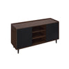 Manhattan Comfort Duane 59.05” Modern Ribbed Sideboard with Adjustable Shelves - Dark Brown & Black|Desserte moderne Duane de Manhattan Comfort de 59,05 po avec cannelures et tablettes réglables - brun foncé et noire