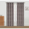 Embroidered Panel Fern Chocolate 84" - Set of 2 Drapes and Blinds|Panneau brodé chocolat de 84 po à motif de fougère - ensemble de 2 rideaux et stores
