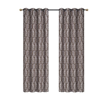 Embroidered Panel Fern Chocolate 84
