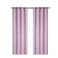 Embroidered Panel Fern Dark Rose 96