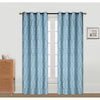 Embroidered Panel Fern Teal 84" - Set of 2 Drapes and Blinds|Panneau brodé bleu sarcelle de 84 po à motif de fougère - ensemble de 2 rideaux et stores