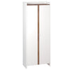 Manhattan Comfort Mid-Century Modern Ratzer Storage Cabinet with 11 Shelves - White & Brown|Armoire de rangement Ratzer de Manhattan Comfort de style moderne du milieu du 20e siècle avec 11 tablettes - blanche et brune