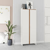 Manhattan Comfort Mid-Century Modern Ratzer Storage Cabinet with 11 Shelves - White & Brown|Armoire de rangement Ratzer de Manhattan Comfort de style moderne du milieu du 20e siècle avec 11 tablettes - blanche et brune