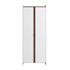 Manhattan Comfort Mid-Century Modern Ratzer Storage Cabinet with 11 Shelves - White & Brown|Armoire de rangement Ratzer de Manhattan Comfort de style moderne du milieu du 20e siècle avec 11 tablettes - blanche et brune
