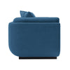 Manhattan Comfort Contemporary Edmonda Velvet Sofa with Pillows - Sapphire Blue|Sofa contemporain Edmonda de Manhattan Comfort en velours avec coussins - bleu saphir