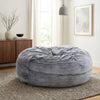 Sealy Bala Faux Fur High Density Foam Bean Bag Chair - Grey|Fauteuil poire Bala de Sealy en fausse fourrure avec mousse à haute densité - gris