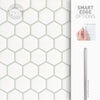 Smart Tiles Peel and Stick 4-Sheet 11 x 10 Backsplash - Hexago|Dosseret Smart Tiles peler et coller 11 x 10, 4 feuilles - Hexago