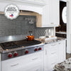 Smart Tiles Peel and Stick 4-Sheet 12 x 9 Backsplash - Metro Grigio|Dosseret Smart Tiles peler et coller 12 x 9, 4 feuilles - Metro Grigio