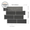 Smart Tiles Peel and Stick 4-Sheet 12 x 9 Backsplash - Metro Grigio|Dosseret Smart Tiles peler et coller 12 x 9, 4 feuilles - Metro Grigio