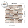 Smart Tiles Peel and Stick 4-Sheet 10 x 9 Backsplash - Crescendo Terra|Dosseret Smart Tiles peler et coller 9 x 9, 4 feuilles - Crescendo Terra