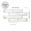 Smart Tiles Peel and Stick 2-Sheet 21 x 11 Backsplash - Brik Sidney|Dosseret Smart Tiles peler et coller 21 x 11, 2 feuilles - Brik Sidney