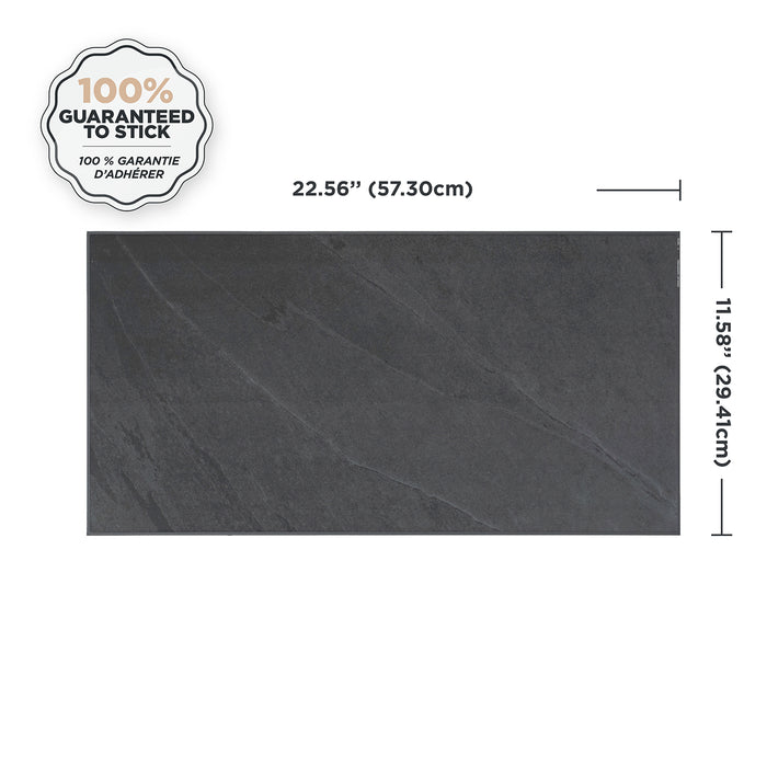 Smart Tiles Peel and Stick 2-Sheet 23 x 12 Backsplash - Blok Slate