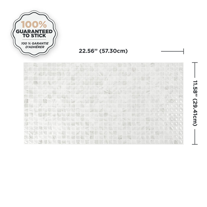 Smart Tiles Peel and Stick 2-Sheet 23 x 12 Backsplash - Blok Minimo