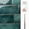 Smart Tiles Peel and Stick 4-Sheet 12 x 9 Backsplash - Metro Medina|Dosseret Smart Tiles peler et coller 12 x 9, 4 feuilles - Metro Medina