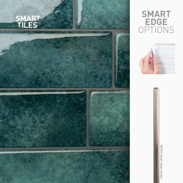 Smart Tiles Peel and Stick 4-Sheet 12 x 9 Backsplash - Metro Medina