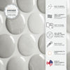 Smart Tiles Peel and Stick 4-Sheet 9 x 9 Backsplash - Penny Roccia|Dosseret Smart Tiles peler et coller 9 x 9, 4 feuilles - Penny Roccia
