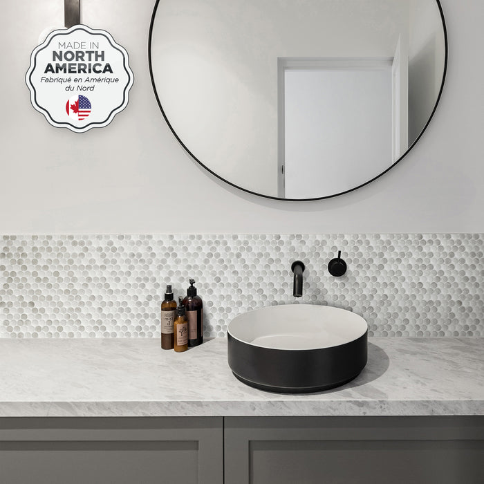 Smart Tiles Peel and Stick 4-Sheet 9 x 9 Backsplash - Penny Roccia