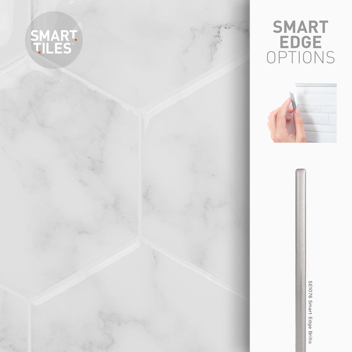 Smart Tiles Peel and Stick 4-Sheet 10 x 11 Backsplash - Hexa Yule