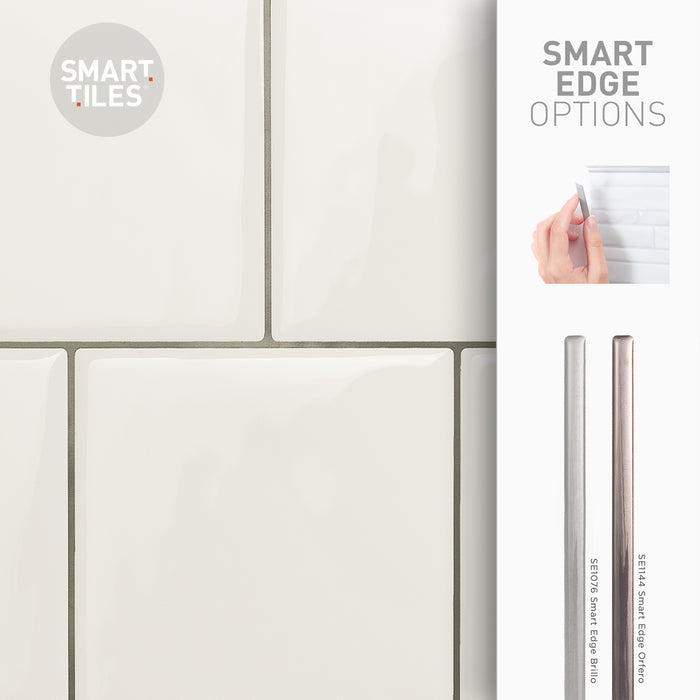 Smart Tiles Peel and Stick 2-Sheet 22 x 8 Backsplash - Square Velden