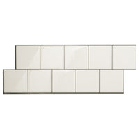 Smart Tiles Peel and Stick 2-Sheet 22 x 8 Backsplash - Square Velden
