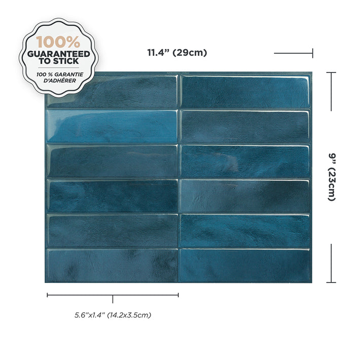 Smart Tiles Peel and Stick 4-Sheet 12 x 9 Backsplash - Morocco Agadir