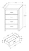 Soren Bedroom Chest of Drawers, 4-Drawer, 32"W x 45"H - Bleached Oak | Commode verticale de chambre à coucher Soren de 32 po (L) x 45 po (H) à 4 tiroirs - chêne blanchi