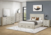 Soren 5pc Bedroom Set with Storage Bed, Dresser & Mirror, Bleached Oak - Queen Size | Ensemble de chambre à coucher Soren 5 pièces avec lit de rangement, commode et miroir, chêne blanchi - format grand lit
