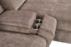 Sunset Linen-Look Fabric Right-Facing Sleeper Sectional with Storage and Built-In LED Lighting – Taupe | Sofa-lit sectionnel de droite Sunset en tissu d’apparence lin avec ports USB - taupe