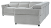 Cindy Crawford Home Aspen 3-Piece Power Reclining Sectional with Adjustable Headrests and USB Port - Silver | Sofa sectionnel à inclinaison électrique Aspen de Cindy Crawford Home 3 pièces avec appuie-têtes électriques et port USB - argenté