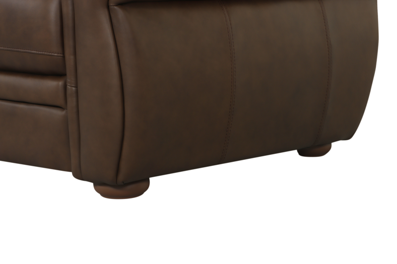 Chateau d’Ax Porto 66\" 100% Genuine Leather Loveseat - Chocolate 