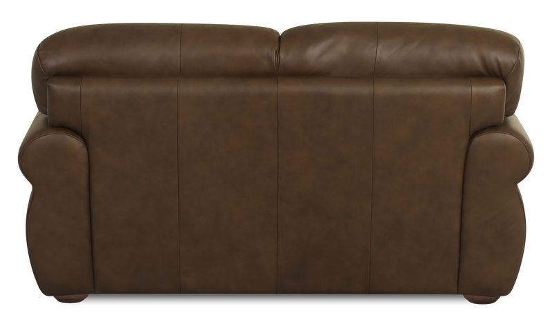 Chateau d’Ax Porto 66\" 100% Genuine Leather Loveseat - Chocolate 