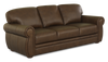 Chateau d’Ax Porto 90" Traditional Genuine Leather Sofa  - Chocolate | Sofa traditionnel Porto de Château d’Ax de 90 po en cuir véritable - chocolat