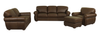 Chateau d’Ax Porto 45" Traditional Genuine Leather Accent Chair - Chocolate | Fauteuil d’appoint traditionnel Porto de Château d’Ax de 45 po en cuir véritable - chocolat