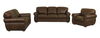 Chateau d’Ax Porto 45" Traditional Genuine Leather Accent Chair - Chocolate | Fauteuil d’appoint traditionnel Porto de Château d’Ax de 45 po en cuir véritable - chocolat