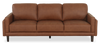 Chateau d’Ax Venice 91" Traditional Genuine Leather Sofa – Light Brown | Sofa traditionnel Venice de Château d’Ax de 91 po en cuir véritable - brun clair