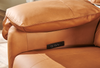 Momento 54" Genuine Leather Power Reclining Chair – Caramel | Fauteuil à inclinaison électrique Momento de 54 po en cuir véritable - caramel