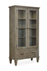 Gerrard 40" Bookcase with Tempered Glass Doors - Dovetail Grey | Bibliothèque Gerrard de 40 po avec portes en verre trempé - gris tourterelle
