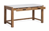 Grafton 60" Desk with Marble Top and Storage - Sierra Brown | Bureau Grafton de 60 po avec dessus en marbre et rangement - brun sierra