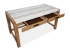Grafton 60" Desk with Marble Top and Storage - Sierra Brown | Bureau Grafton de 60 po avec dessus en marbre et rangement - brun sierra