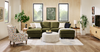 Made in Canada Customizable Sofa Lab Arc Fabric Double Chaise Sectional - Chenille Moss | Sofa sectionnel avec deux fauteuils longs personnalisable Arc de Sofa Lab fabriqué au Canada en tissu - Chenille Moss
