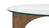 Kerwin 40" Coffee Table with Glass Top - Almond | Table à café Kerwin de 40 po avec dessus en verre - amande