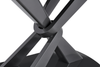 Orion 63” Dining Table with Tech Stone Top, Metal Base – Black | Table de salle à manger Orion avec dessus en pierre artificielle et base en métal - 63 po (L) - noire