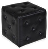 Talbott 17.5" Cube Ottoman - Black Faux Leather|Pouf cubique Talbott de 17,5 po - similicuir noir