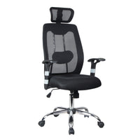 Tygerclaw Ergonomic High Back Mesh Office Chair with Headrest - Black