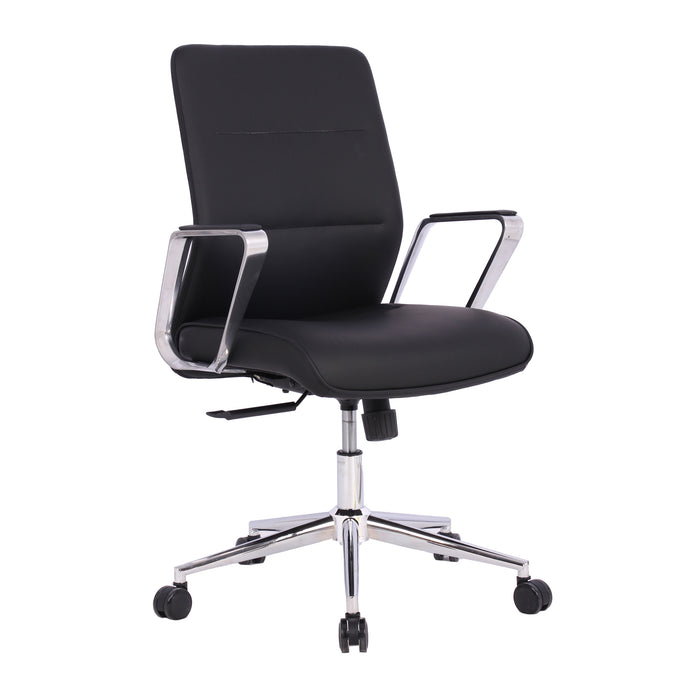 Tygerclaw Mid Back Microfiber PU Office Chair - Black