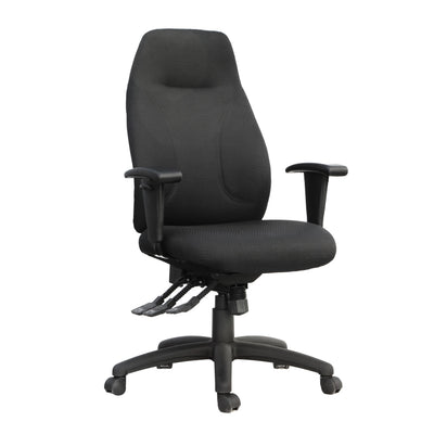 Tygerclaw Executive High Back Fabric Office Chair - Black|Fauteuil président en tissu TygerClaw à dossier haut - noir