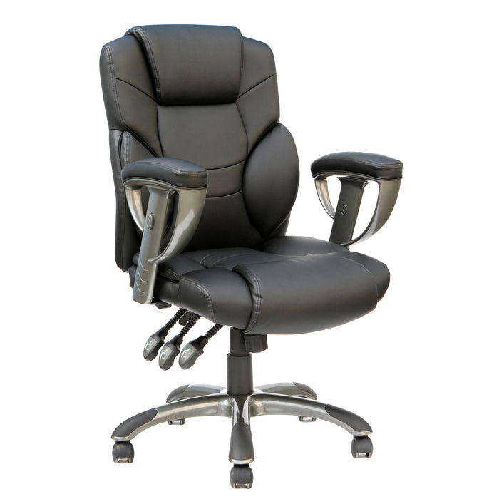 Tygerclaw Executive High Back Bonded Leather Office Chair - Grey