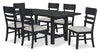 Trove 7pc Dining Set with Table and 6 Chairs, 72”W – Black  | Ensemble de salle à manger Trove 7 pièces avec table de 72 po (L) et 6 chaises - noir  | TROVBDP7