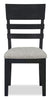 Trove Dining Chair, Ladder-back – Black  | Chaise de salle à manger Trove avec dossier en échelle - noire  | TROVBDSC